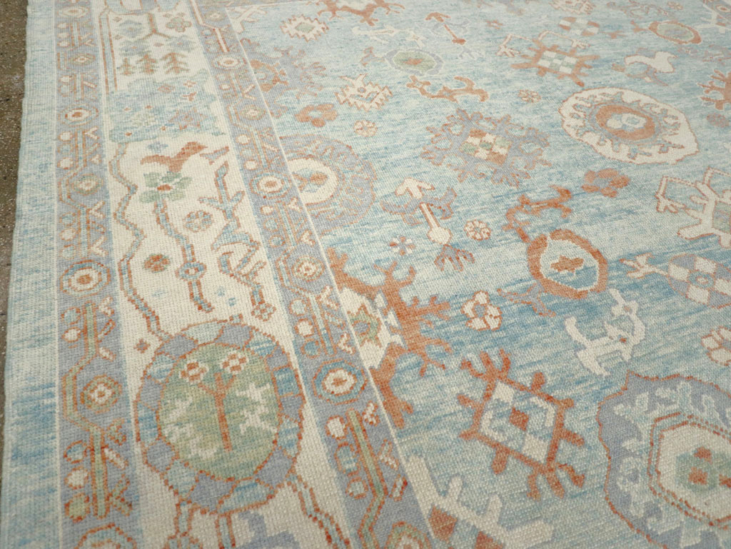 Contemporary Turkish Oushak Room Size Carpet, No.30979 - Gss