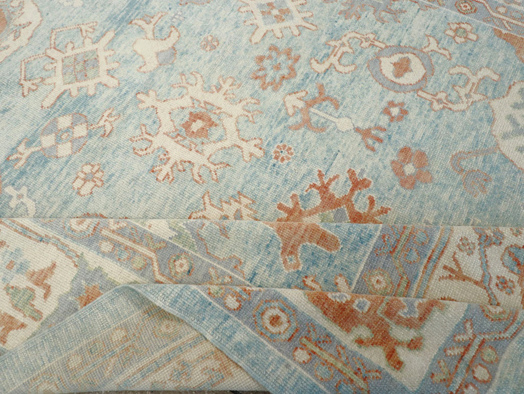 Contemporary Turkish Oushak Room Size Carpet, No.30979 - Gss
