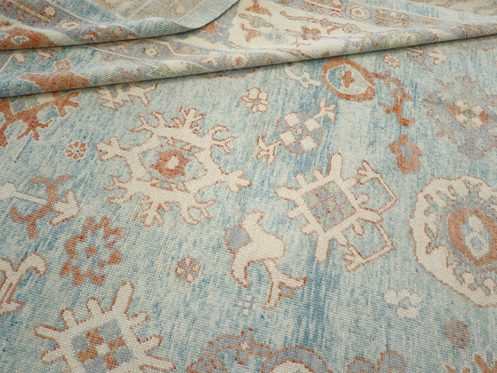 Contemporary Turkish Oushak Room Size Carpet, No.30979 - Gss