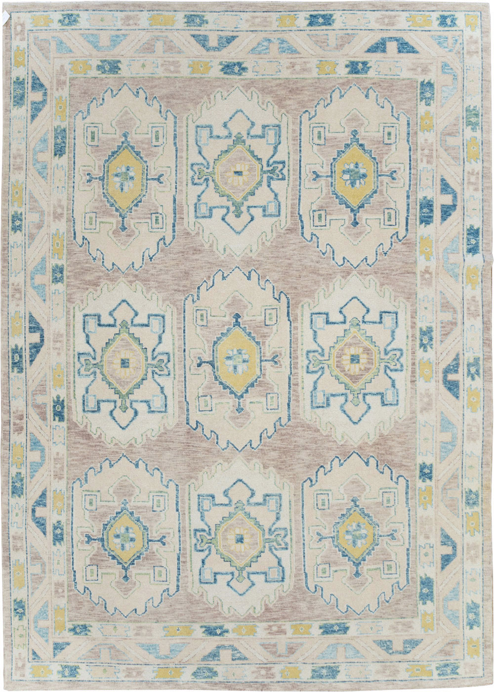 Contemporary Turkish Oushak Room Size Carpet, No.30982 - Gss