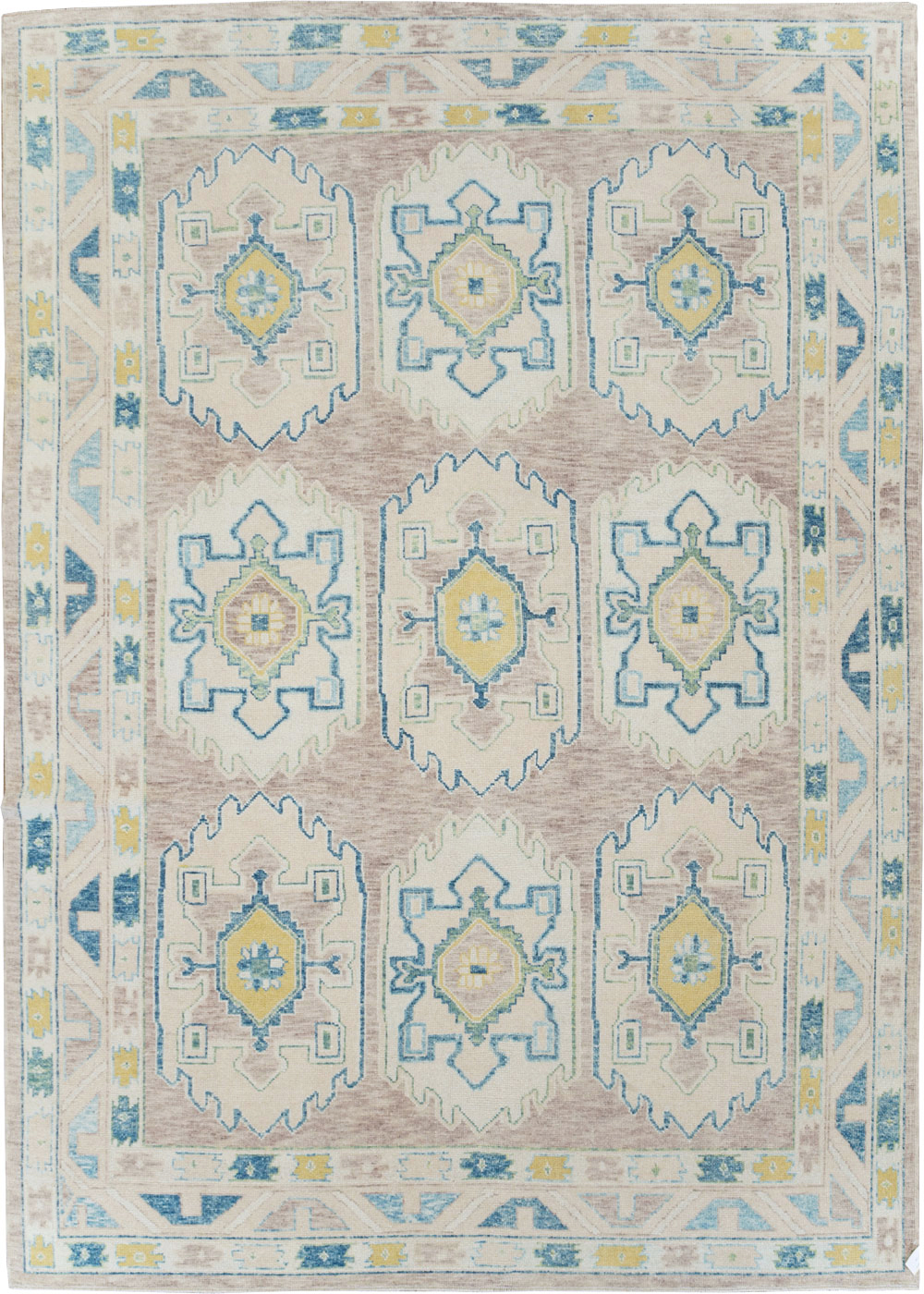 Contemporary Turkish Oushak Room Size Carpet, No.30982 - Gss