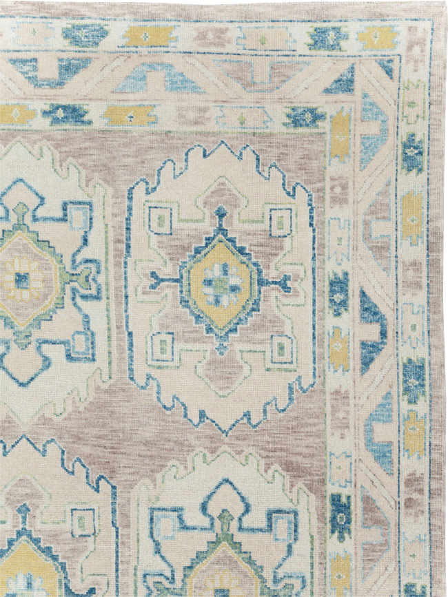 Contemporary Turkish Oushak Room Size Carpet, No.30982 - Gss