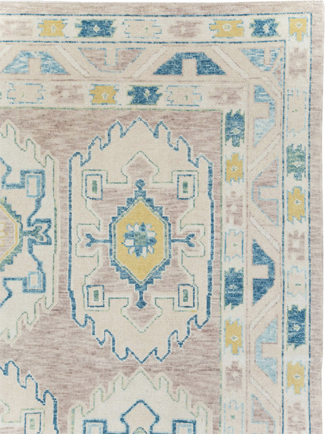 Contemporary Turkish Oushak Room Size Carpet, No.30982 - Gss