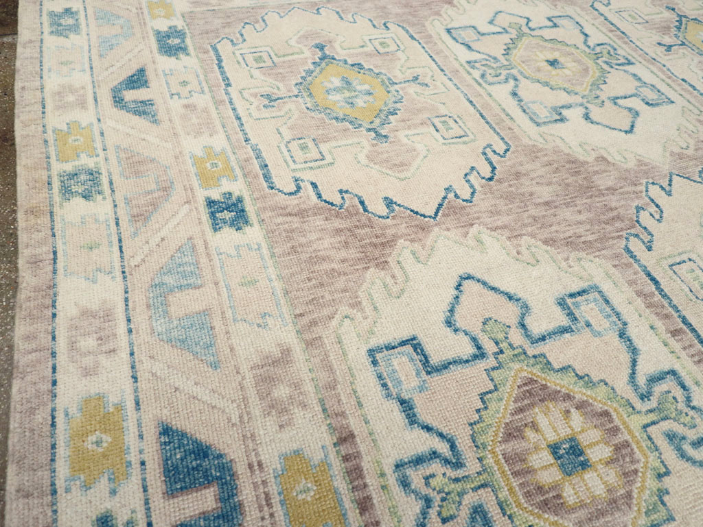 Contemporary Turkish Oushak Room Size Carpet, No.30982 - Gss