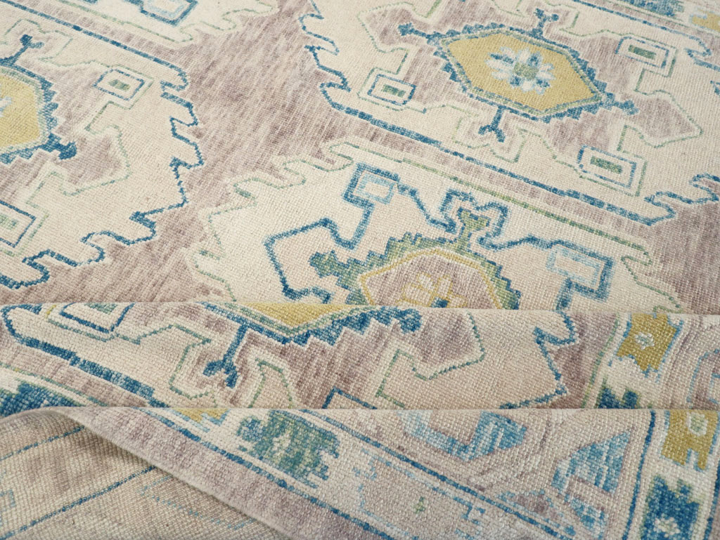 Contemporary Turkish Oushak Room Size Carpet, No.30982 - Gss