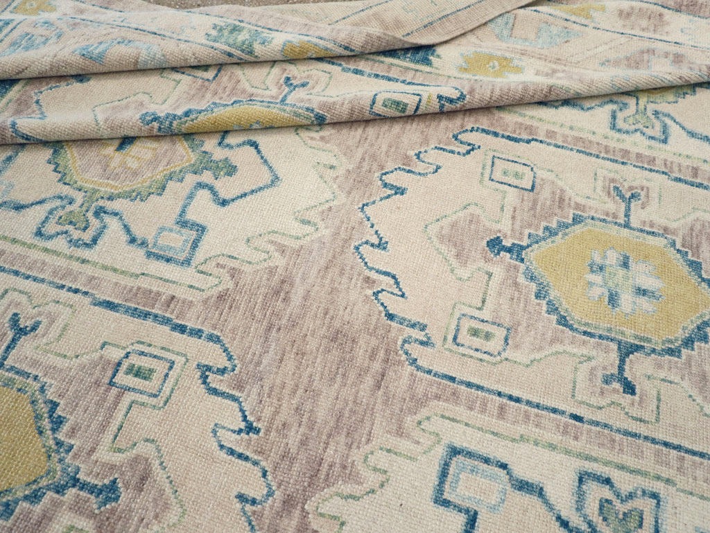 Contemporary Turkish Oushak Room Size Carpet, No.30982 - Gss