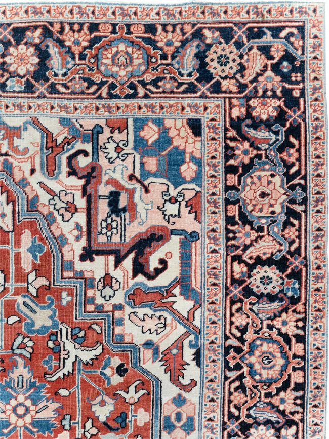 Antique Persian Heriz Room Size Carpet, No.30998 - Gss