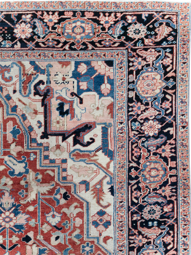 Antique Persian Heriz Room Size Carpet, No.30998 - Gss