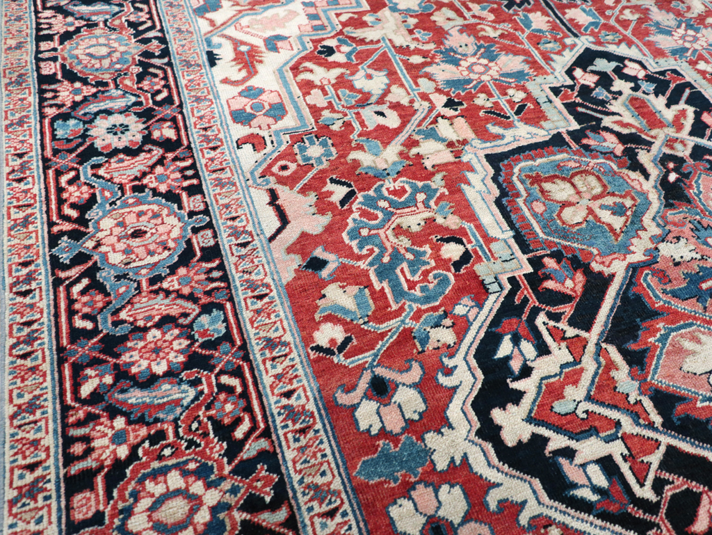 Antique Persian Heriz Room Size Carpet, No.30998 - Gss