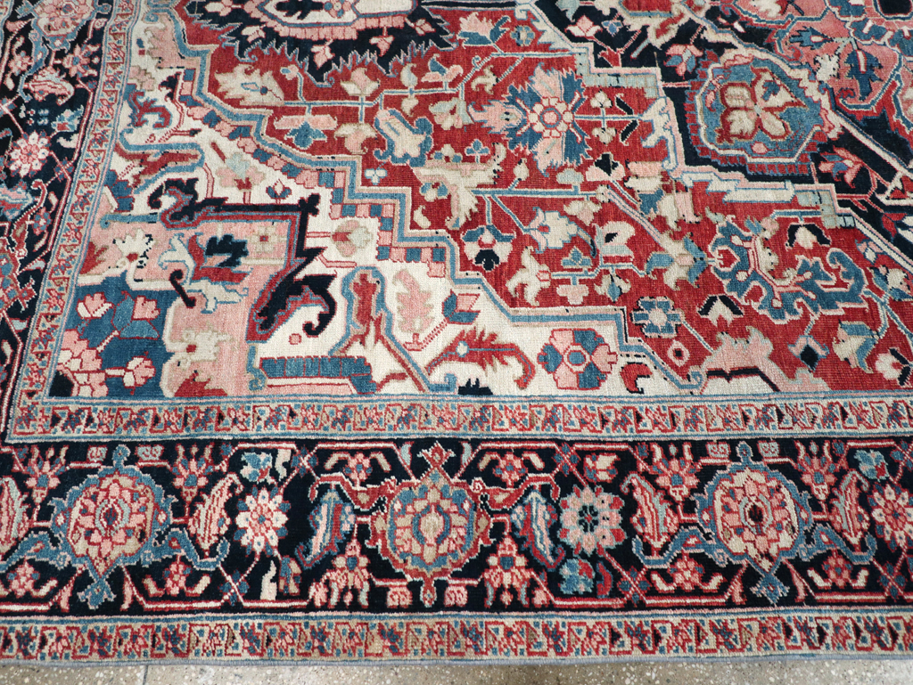 Antique Persian Heriz Room Size Carpet, No.30998 - Gss