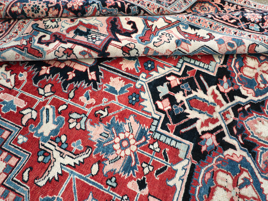 Antique Persian Heriz Room Size Carpet, No.30998 - Gss
