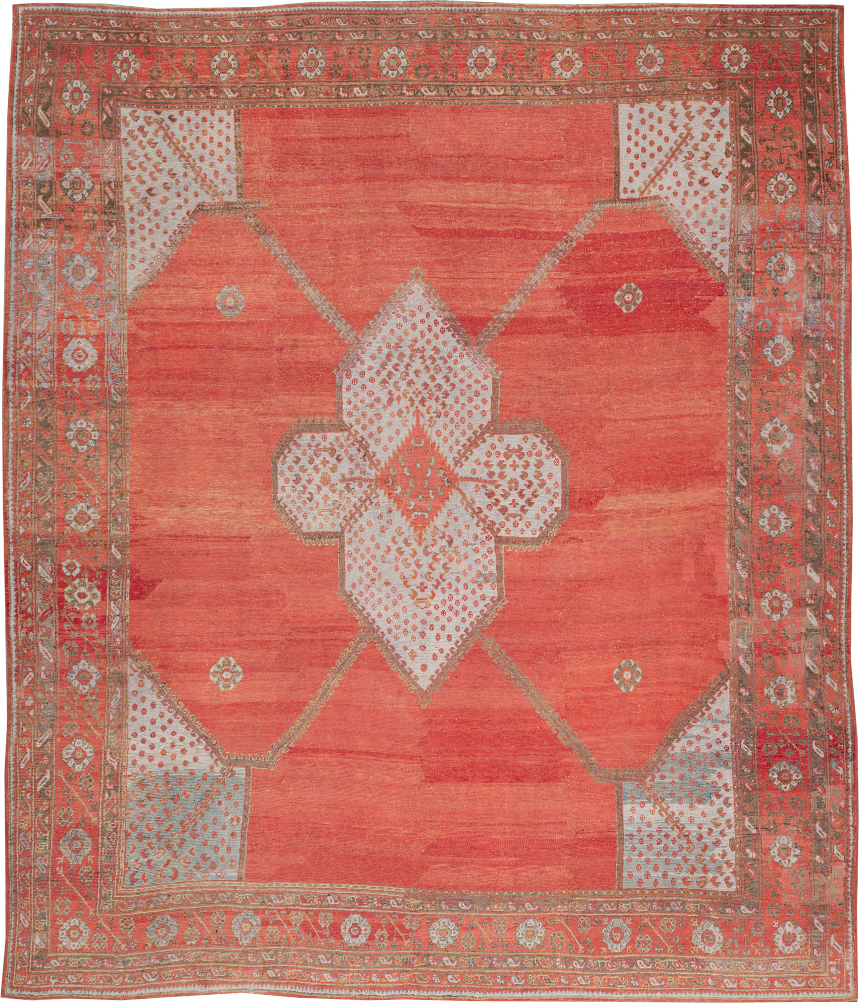 Antique Turkish Oushak Carpet, No.31002 - Gss