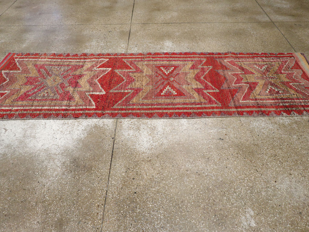 Vintage Turkish Anatolian Tribal Runner, No.31012 - Gss