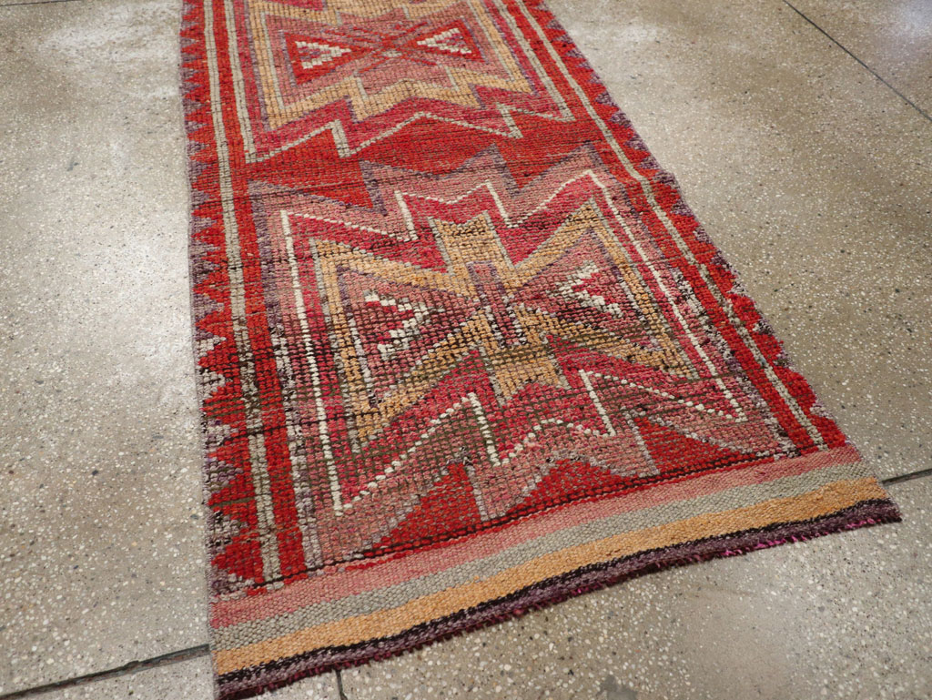 Vintage Turkish Anatolian Tribal Runner, No.31012 - Gss