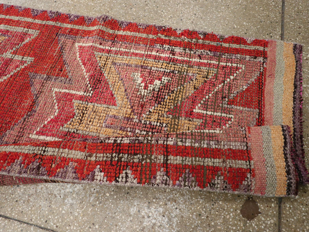 Vintage Turkish Anatolian Tribal Runner, No.31012 - Gss