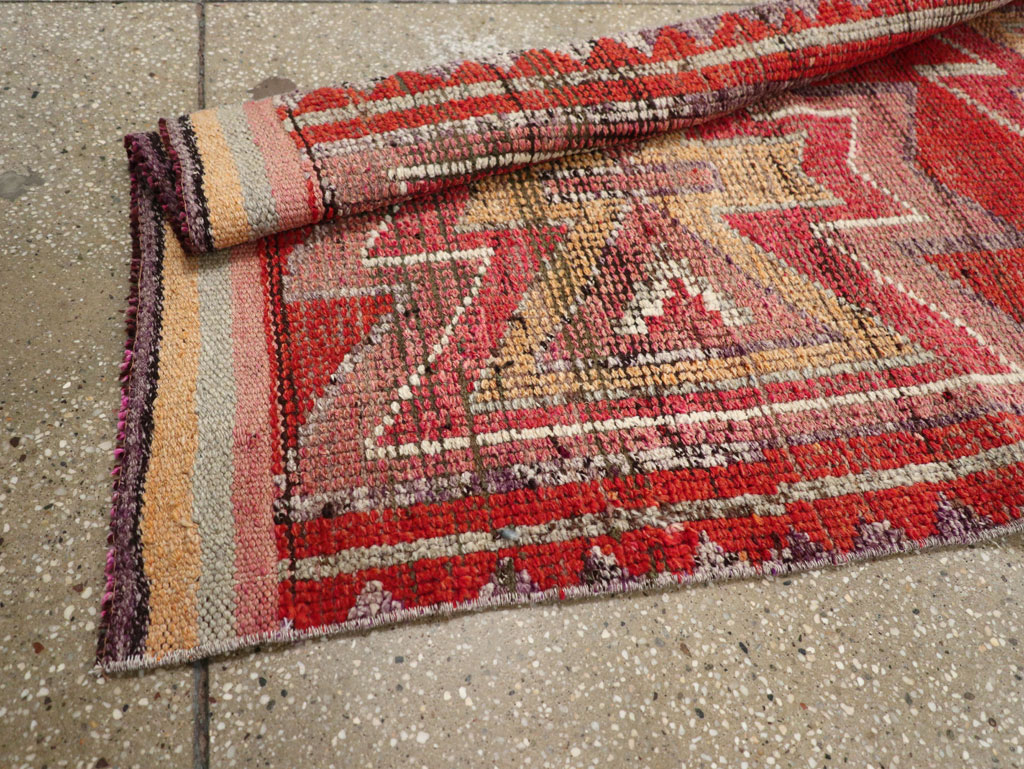 Vintage Turkish Anatolian Tribal Runner, No.31012 - Gss