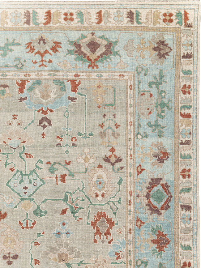 Contemporary Turkish Oushak Room Size Carpet, No.31013 - Gss