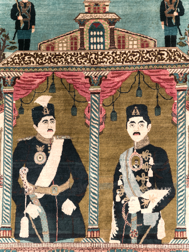 Antique Persian Pictorial Tabriz Rug, No.31017 - Gss