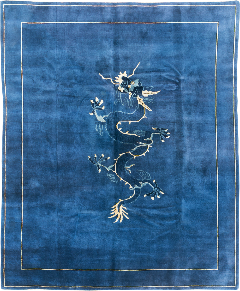 Vintage Chinese Dragon Peking Small Room Size Carpet, No.31018 - Gss