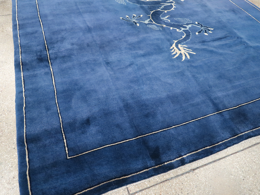 Vintage Chinese Dragon Peking Small Room Size Carpet, No.31018 - Gss