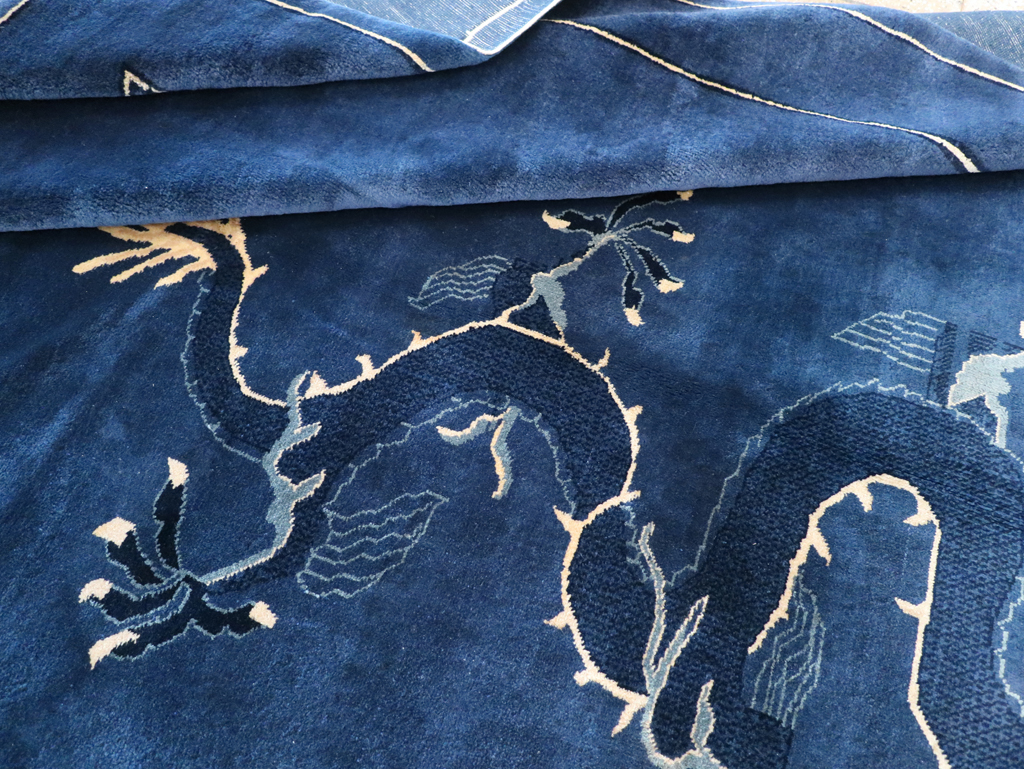 Vintage Chinese Peking Small Room Size Carpet, No.31018 - Gss