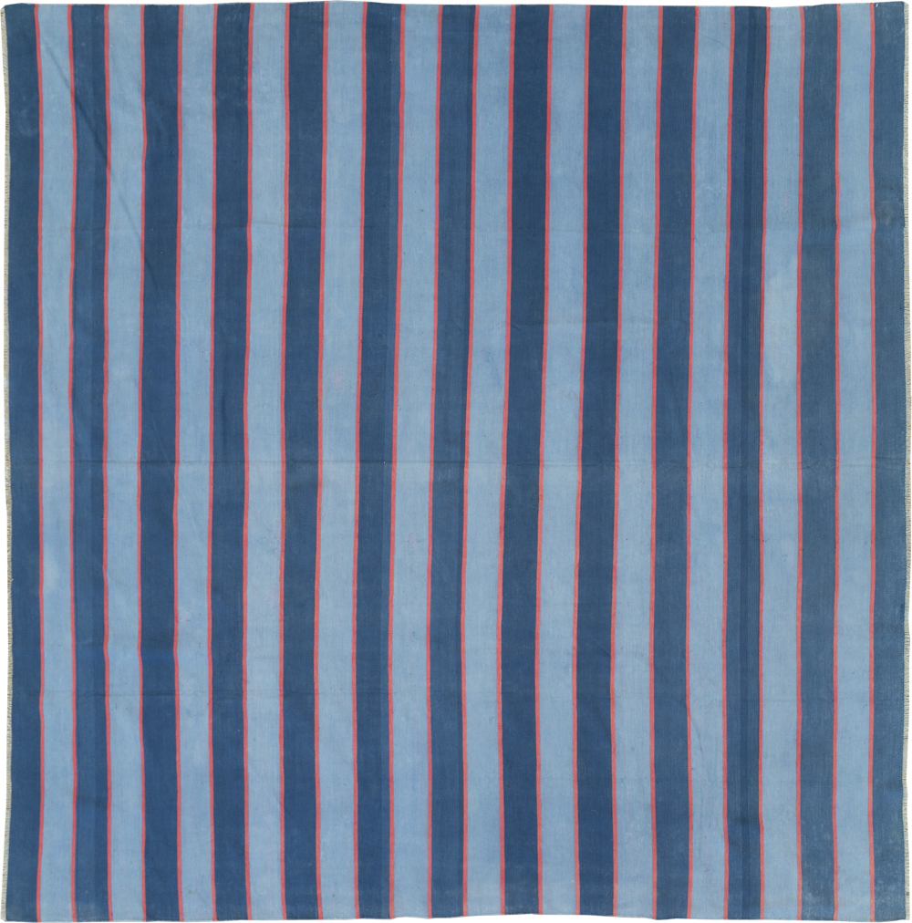 Vintage Indian Flatweave Dhurrie Square Rug, No.31023 - Gss