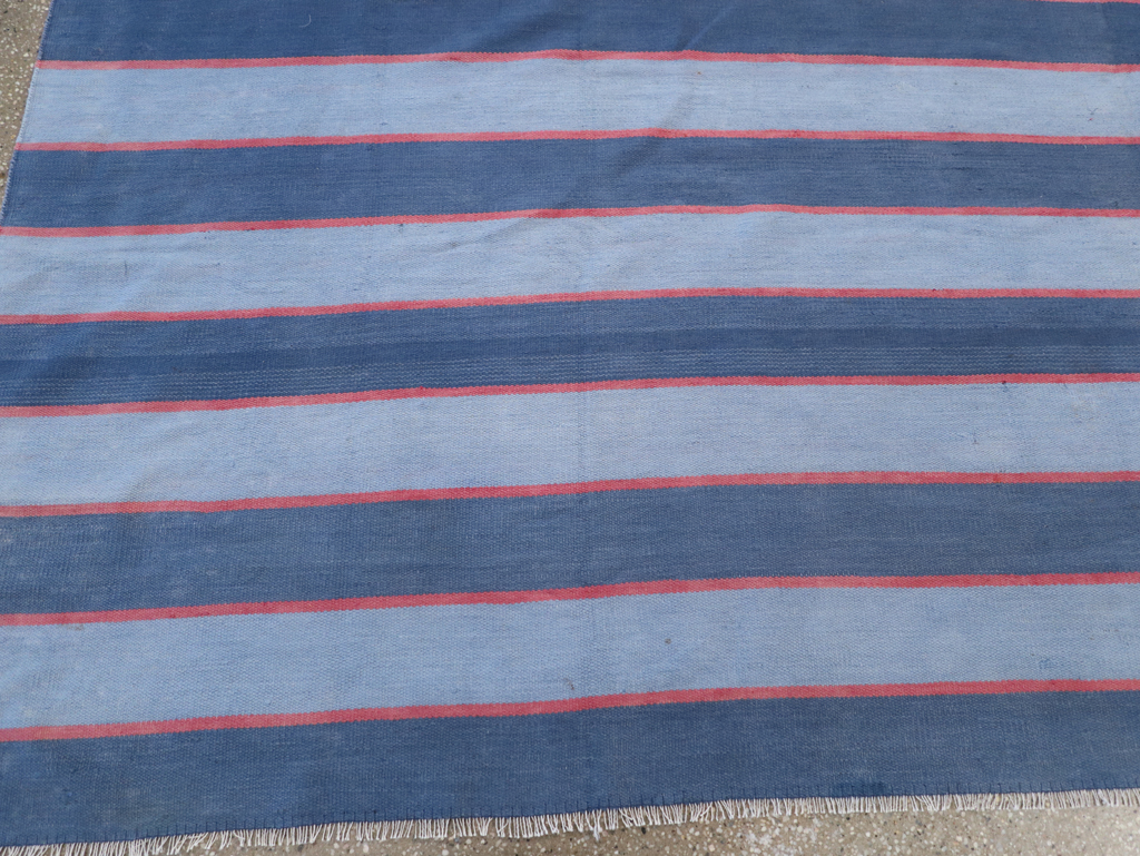 Vintage Indian Flatweave Dhurrie Square Rug, No.31023 - Gss