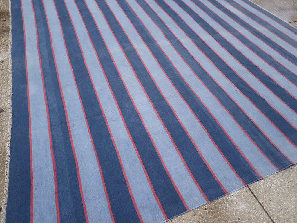 Vintage Indian Flatweave Dhurrie Square Rug, No.31023 - Gss