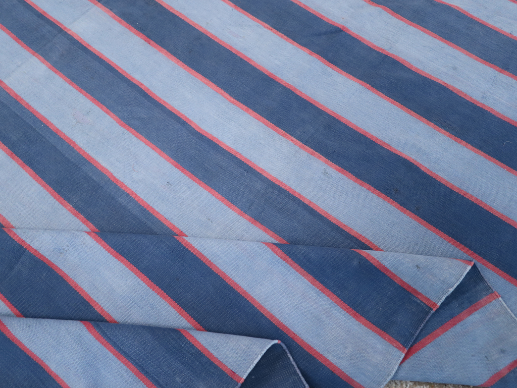 Vintage Indian Flatweave Dhurrie Square Rug, No.31023 - Gss