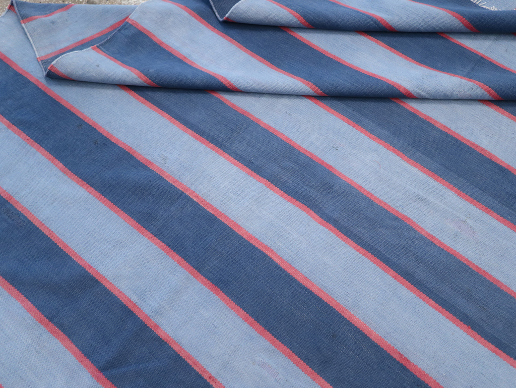 Vintage Indian Flatweave Dhurrie Square Rug, No.31023 - Gss