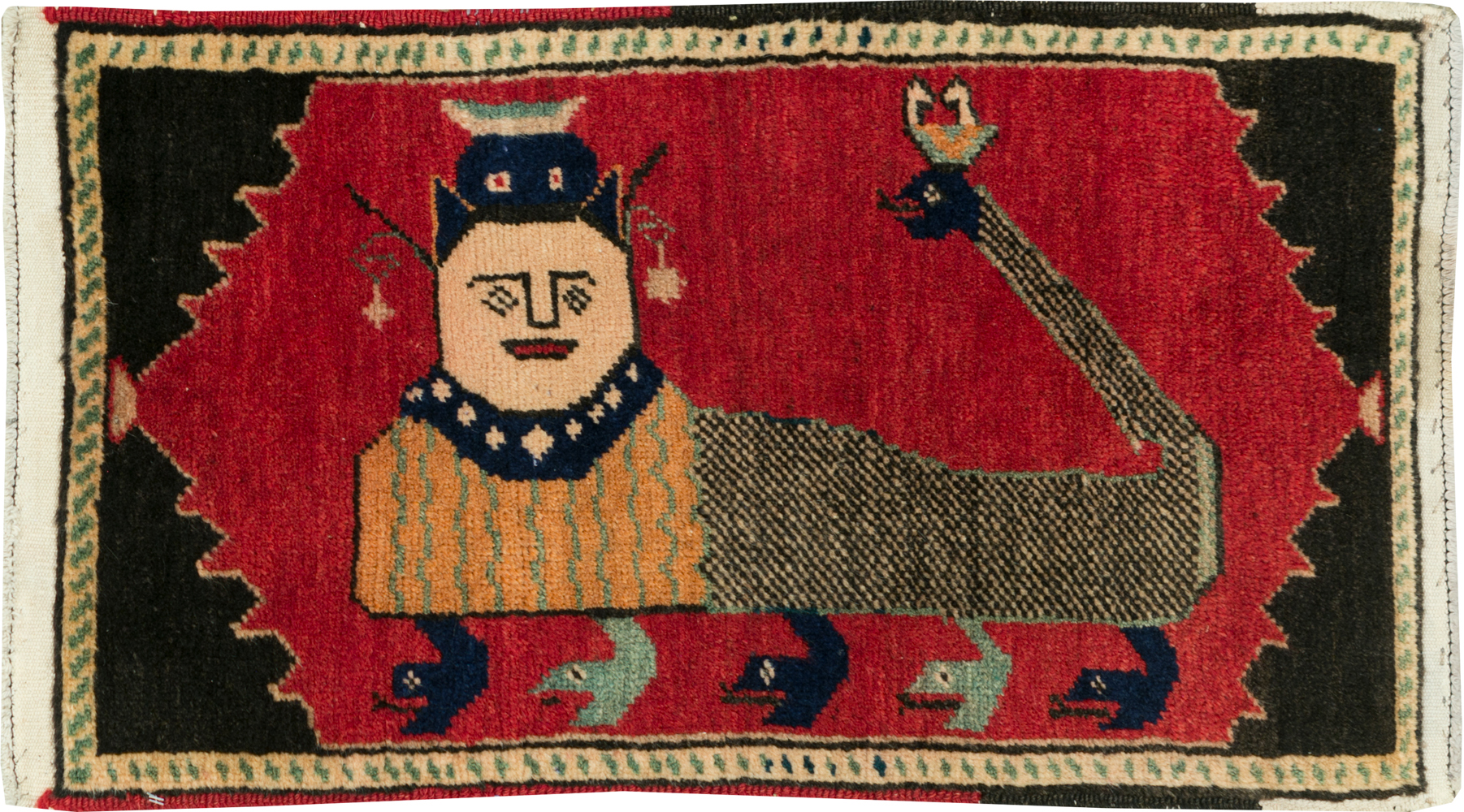 Vintage Anatolian Pictorial Rug, No.31026 - Gss