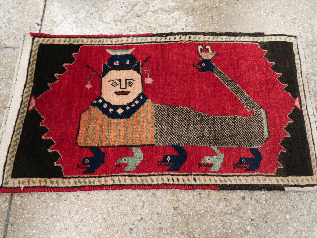 Vintage Anatolian Pictorial Rug, No.31026 - Gss