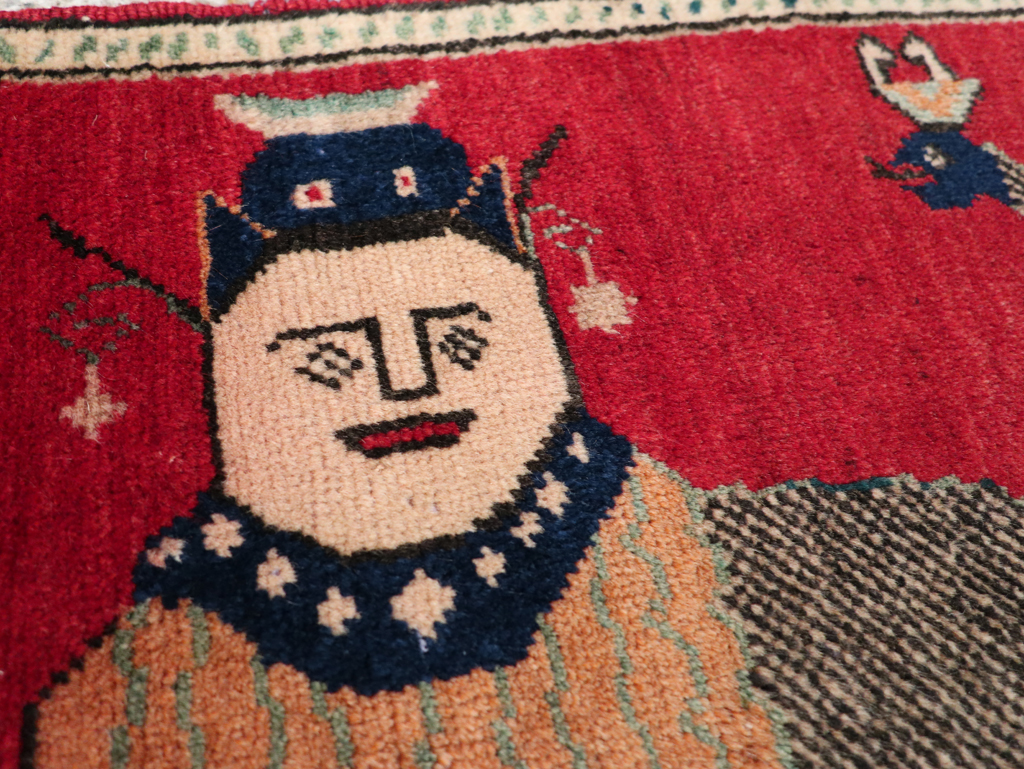 Vintage Anatolian Pictorial Rug, No.31026 - Gss