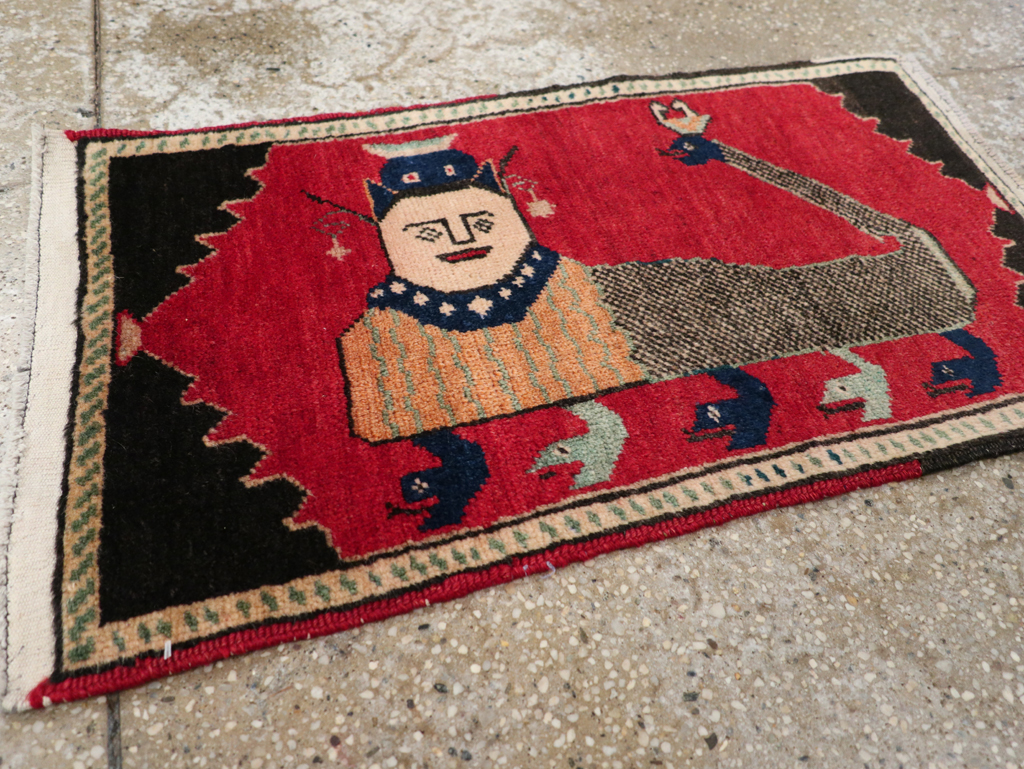 Vintage Anatolian Pictorial Rug, No.31026 - Gss