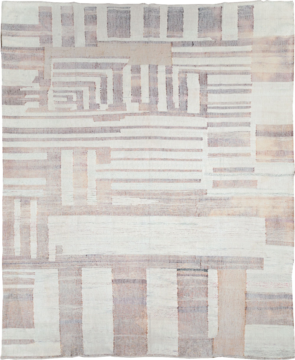 Vintage Turkish Flatweave Kilim Large Room Size Carpet, No.31032 - Gss