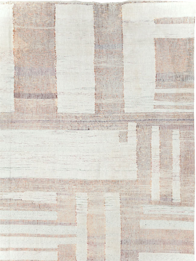 Vintage Turkish Flatweave Kilim Large Room Size Carpet, No.31032 - Gss