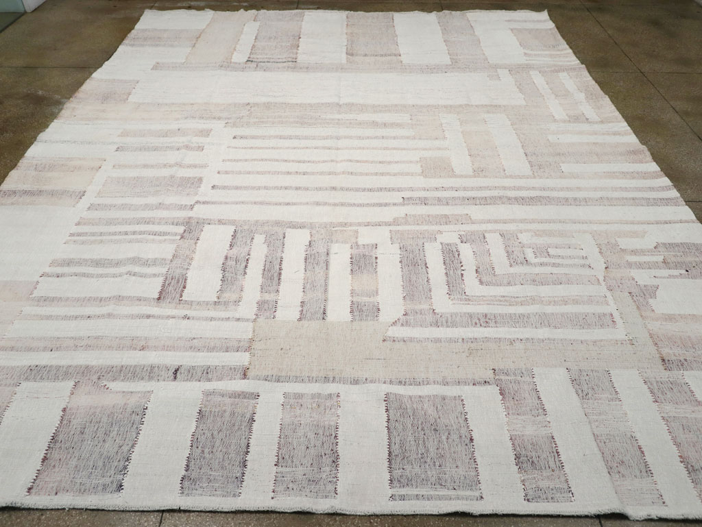 Vintage Turkish Flatweave Kilim Large Room Size Carpet, No.31032 - Gss