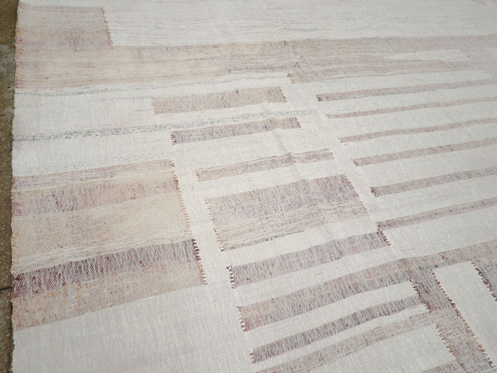 Vintage Turkish Flatweave Kilim Large Room Size Carpet, No.31032 - Gss