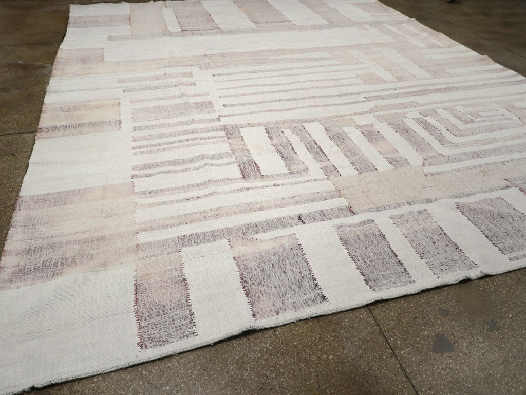 Vintage Turkish Flatweave Kilim Large Room Size Carpet, No.31032 - Gss