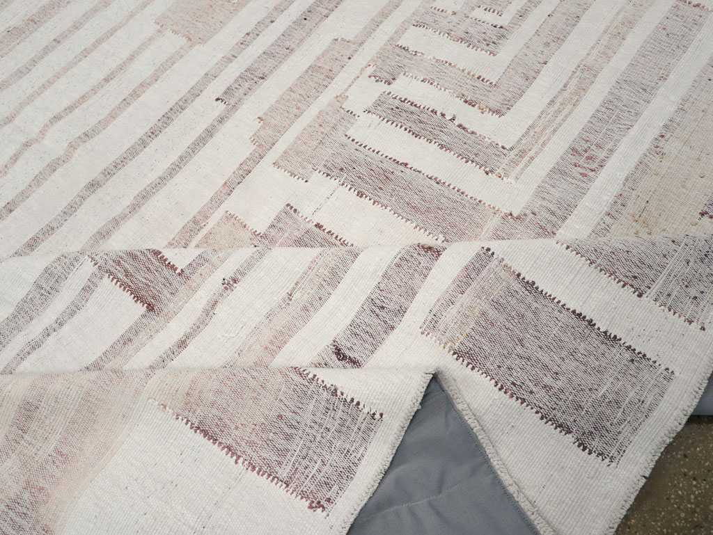 Vintage Turkish Flatweave Kilim Large Room Size Carpet, No.31032 - Gss