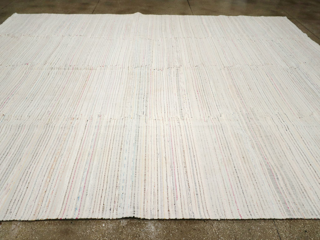 Vintage Turkish Flatweave Kilim Room Size Carpet, No.31033 - Gss