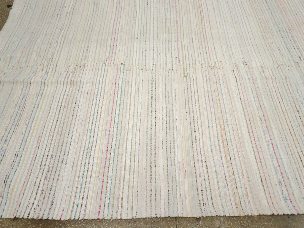 Vintage Turkish Flatweave Kilim Room Size Carpet, No.31033 - Gss
