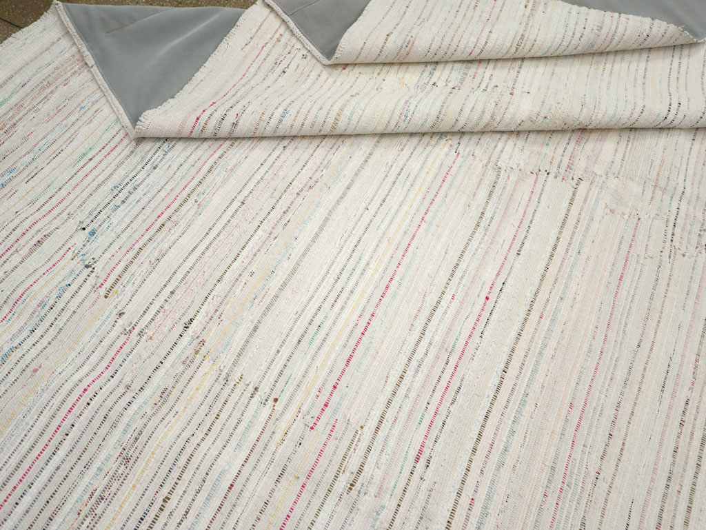 Vintage Turkish Flatweave Kilim Room Size Carpet, No.31033 - Gss