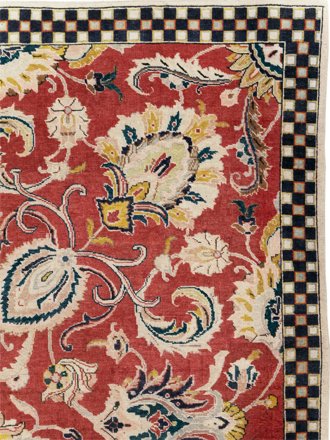 Vintage Persian Tabriz Room Size Carpet, No.31034 - Gss