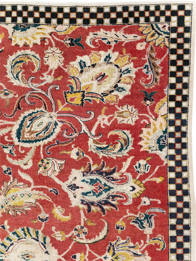 Vintage Persian Tabriz Room Size Carpet, No.31034 - Gss