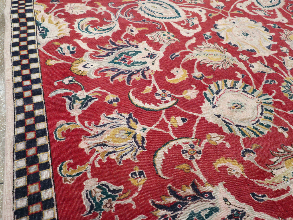 Vintage Persian Tabriz Room Size Carpet, No.31034 - Gss