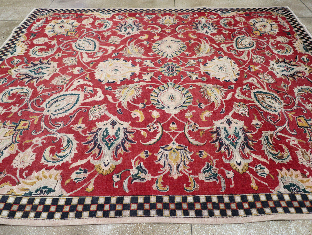 Vintage Persian Tabriz Room Size Carpet, No.31034 - Gss