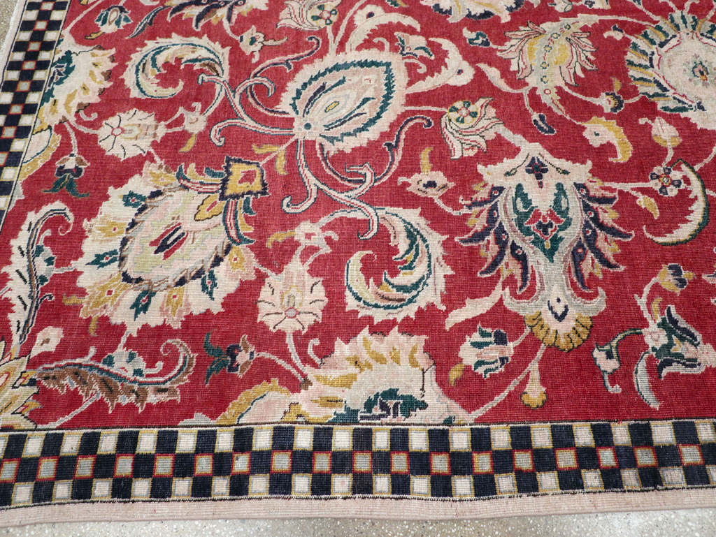 Vintage Persian Tabriz Room Size Carpet, No.31034 - Gss