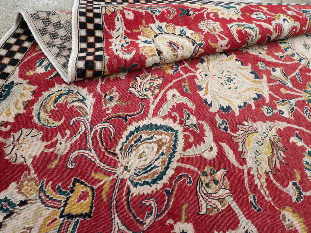 Vintage Persian Tabriz Room Size Carpet, No.31034 - Gss