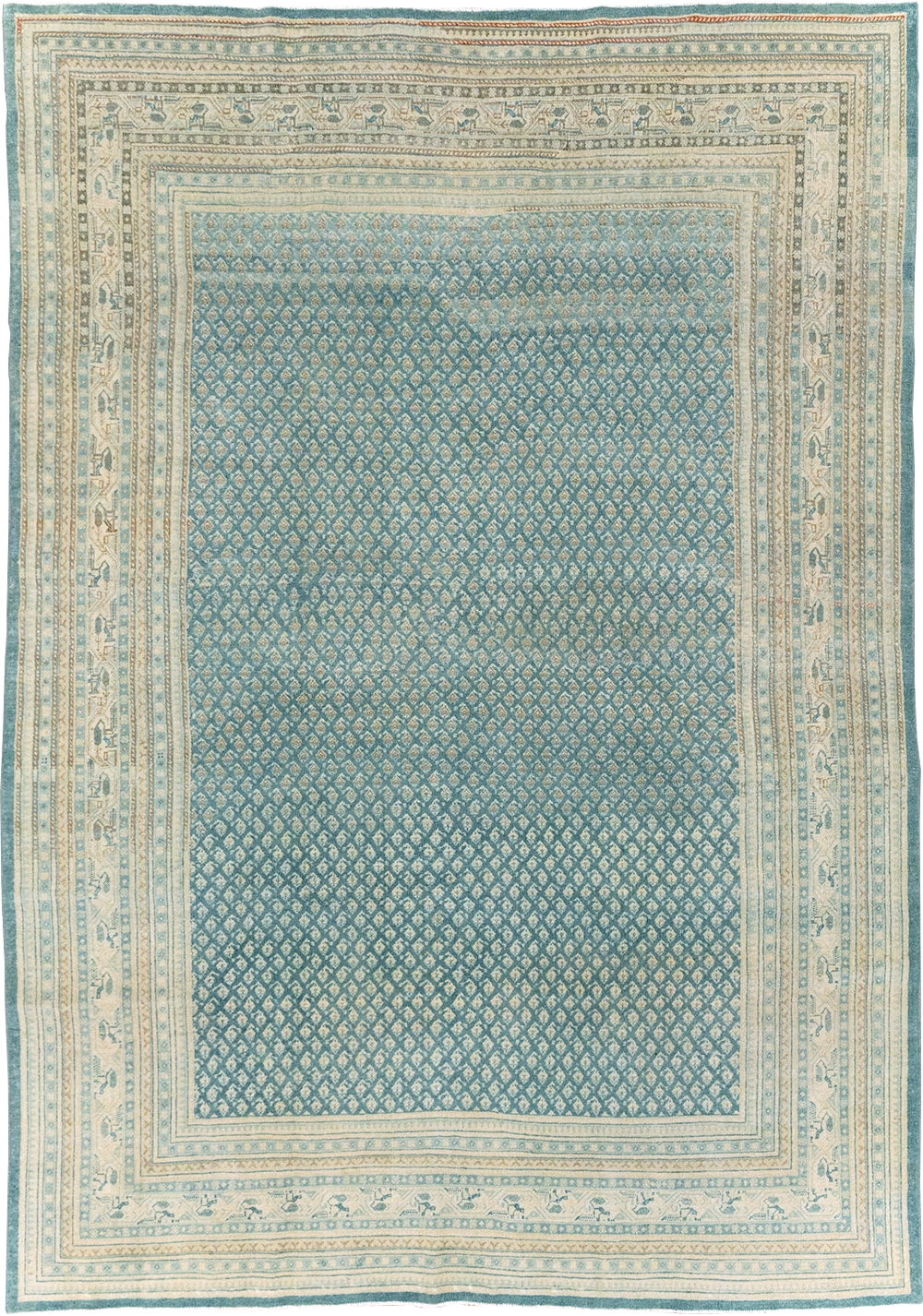 Vintage Persian Tabriz Accent Carpet, No.31039 - Gss